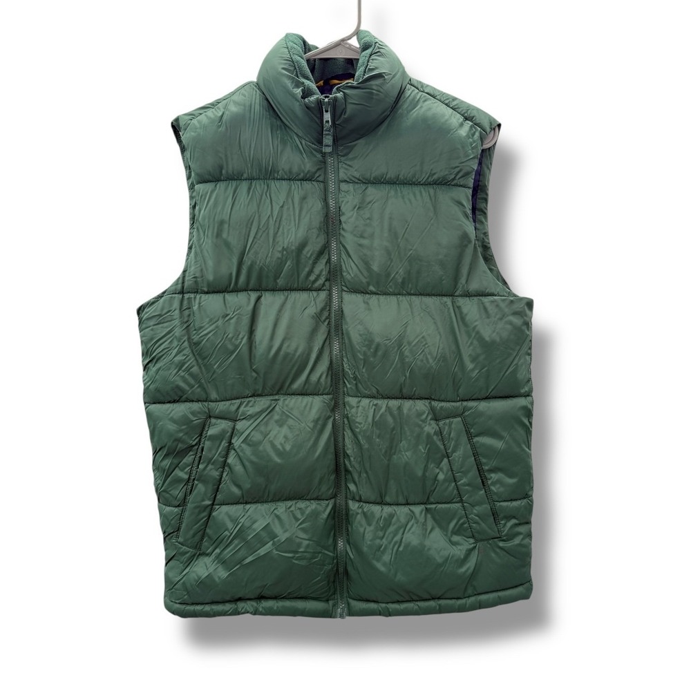 Old Navy Puffer Vest Women's Medium Green Sleeveless Outdoor Casualโ Layered